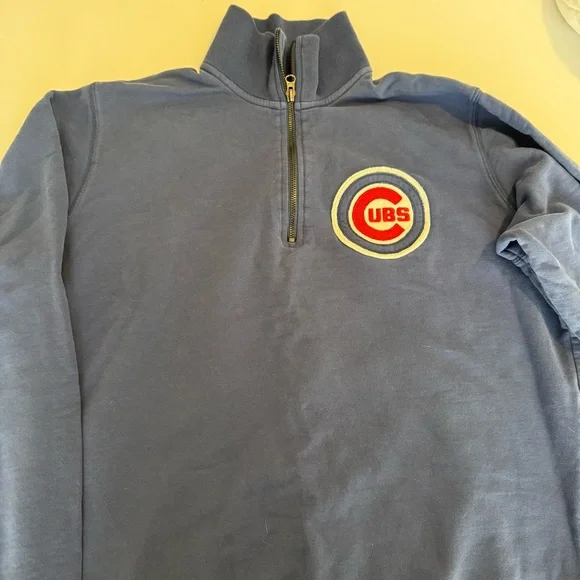 Blue MLB Cubs Quarter-Zip Pullover - Picture 3 of 7